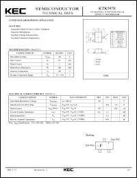 KTK597E datasheet: Condenser Microphone Application KTK597E