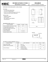 SMAB110 datasheet: Schottky Barrier Diode SMAB110