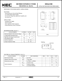 SMAU2D datasheet: Ultra Fast Recovery Diode SMAU2D