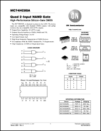 MC74HC00ADTEL datasheet: Quad 2-Input NAND Gate MC74HC00ADTEL