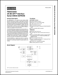 FM25C020U datasheet: 2K-Bit SPI TM Interface Serial CMOS EEPROM FM25C020U