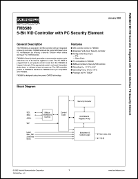 FM3580 datasheet: 5-Bit VID Controller with PC Security Element FM3580
