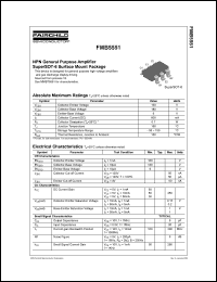 FMB5551 datasheet: NPN General Purpose Amplifier FMB5551