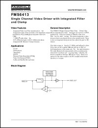 FMS6413 datasheet: Single Channel Video Driver with Integrated Filter and Clamp FMS6413