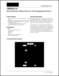 FMS6414 datasheet: Dual Channel Video Drivers with Integrated Filters FMS6414