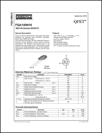 FQA140N10 datasheet: 100V N-Channel MOSFET FQA140N10