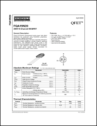 FQA19N20 datasheet: 200V N-Channel MOSFET FQA19N20