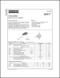 FQA24N60 datasheet: 600V N-Channel MOSFET FQA24N60