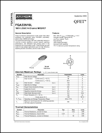 FQA33N10L datasheet: 100V LOGIC N-Channel MOSFET FQA33N10L