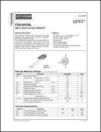 FQA34N20L datasheet: 200V LOGIC N-Channel MOSFET FQA34N20L