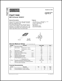 FQAF11N90 datasheet: 900V N-Channel MOSFET FQAF11N90