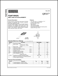 FQAF19N20L datasheet: 200V LOGIC N-Channel MOSFET FQAF19N20L