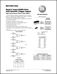 MC74HC132ADR2 datasheet: Quad 2-Input NAND Gate With Schmitt-Trigger Inputs MC74HC132ADR2