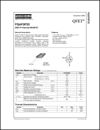 FQAF9P25 datasheet: 250V P-Channel MOSFET FQAF9P25