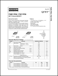 FQB11P06 datasheet: 60V P-Channel MOSFET FQB11P06