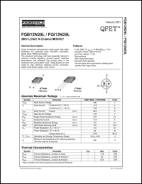 FQB12N20L datasheet: 200V LOGIC N-Channel MOSFET FQB12N20L