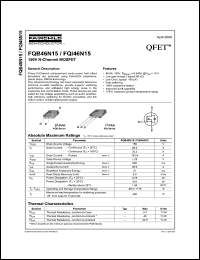 FQB46N15 datasheet: 150V N-Channel MOSFET FQB46N15