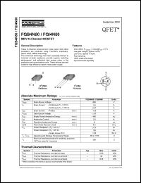 FQB4N80 datasheet: 800V N-Channel MOSFET FQB4N80