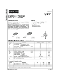 FQB9N25 datasheet: 250V N-Channel MOSFET FQB9N25