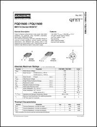 FQD1N80 datasheet: 800V N-Channel MOSFET FQD1N80