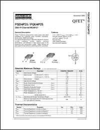 FQD4P25 datasheet: 250V P-Channel MOSFET FQD4P25