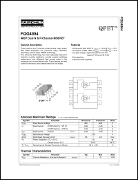 FQG4904 datasheet: 400V Dual N & P-Channel MOSFET FQG4904