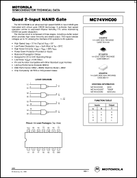 MC74VHC00ML2 datasheet: Quad 2-Input NAND Gate MC74VHC00ML2