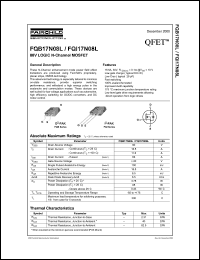 FQI17N08L datasheet: 80V LOGIC N-Channel MOSFET FQI17N08L