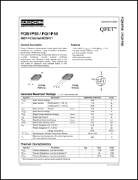 FQI1P50 datasheet: 500V P-Channel MOSFET FQI1P50