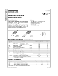 FQI2N90 datasheet: 900V N-Channel MOSFET FQI2N90