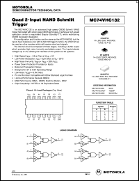 MC74VHC132DR2 datasheet: Quad 2-Input NAND Schmitt Trigger MC74VHC132DR2