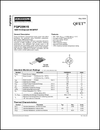 FQP28N15 datasheet: 150V N-Channel MOSFET FQP28N15