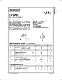 FQP30N06 datasheet: 60V N-Channel MOSFET FQP30N06