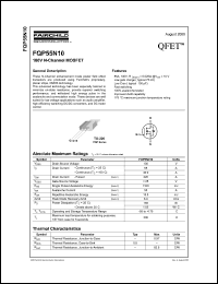 FQP55N10 datasheet: 100V N-Channel MOSFET FQP55N10