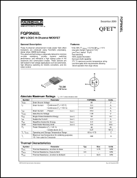 FQP9N08L datasheet: 80V LOGIC N-Channel MOSFET FQP9N08L