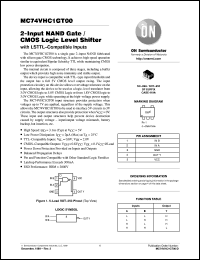 MC74VHC1GT00DFT1 datasheet: 2-Input NAND Gate / CMOS Logic Level Shifter with LSTTL-Compatible Inputs MC74VHC1GT00DFT1
