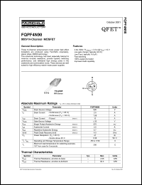 FQPF4N90 datasheet: 900V N-Channel MOSFET FQPF4N90