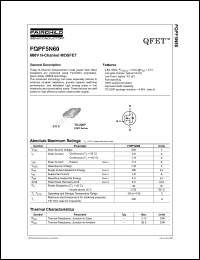 FQPF5N60 datasheet: 600V N-Channel MOSFET FQPF5N60