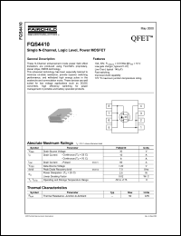 FQS4410 datasheet: Single N-Channel, Logic Level, Power MOSFET FQS4410
