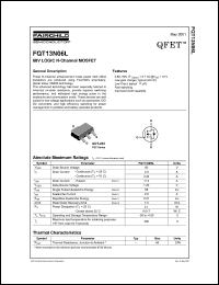 FQT13N06L datasheet: 60V LOGIC N-Channel MOSFET FQT13N06L