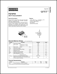 FQT2P25 datasheet: 250V P-Channel MOSFET FQT2P25