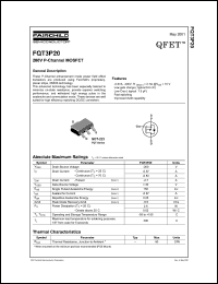 FQT3P20 datasheet: 200V P-Channel MOSFET FQT3P20