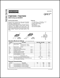 FQU1N50 datasheet: 500V N-Channel MOSFET FQU1N50
