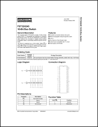 FST32X245 datasheet: 16-Bit Bus Switch FST32X245