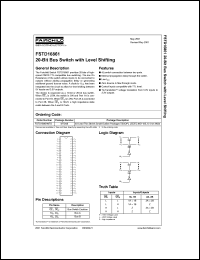 FSTD16861 datasheet: 20-Bit Bus Switch with Level Shifting FSTD16861