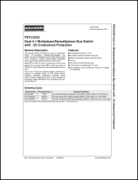 FSTU3253 datasheet: Dual 4:1 Multiplexer/Demultiplexer Bus Switch with -2V Undershoot Protection FSTU3253