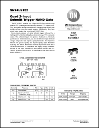 SN74LS132ML2 datasheet: Quad 2-Input Schmitt Trigger NAND Gate SN74LS132ML2