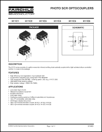 H11C1 datasheet: PHOTO SCR OPTOCOUPLERS H11C1