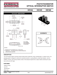 H21A6 datasheet: PHOTOTRANSISTOR OPTICAL INTERRUPTER SWITCH H21A6