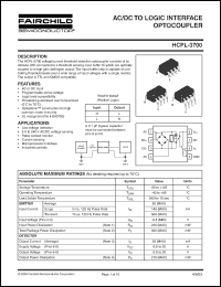 HCPL-3700 datasheet: AC/DC TO LOGIC INTERFACE OPTOCOUPLER HCPL-3700